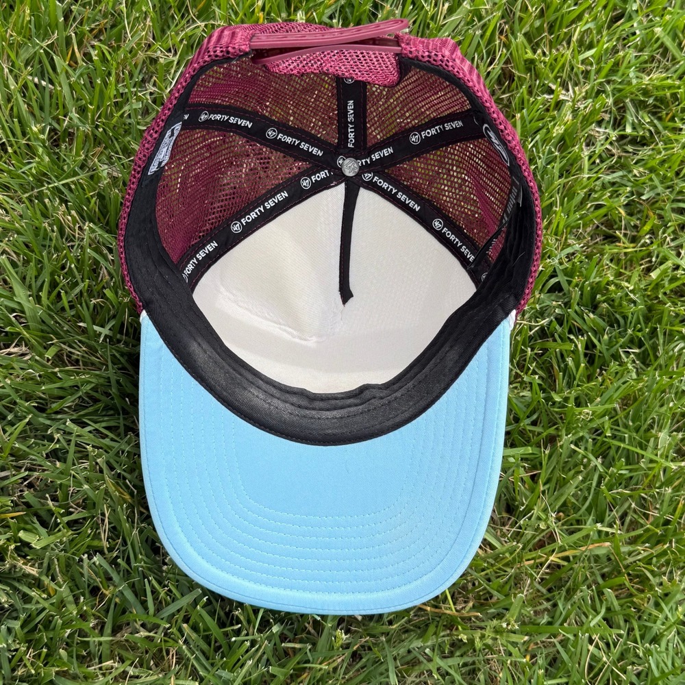 Like NEW Philadelphia Phillies MLB '47 Throwback Blue Trucker Snapback Hat - Picture 4 of 7